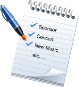 Sponsor Concert New Music etc….